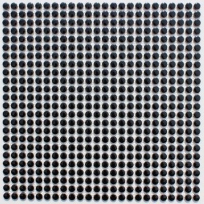 画像1: キュートな10ミリ丸タイル　黒色　20Ａ