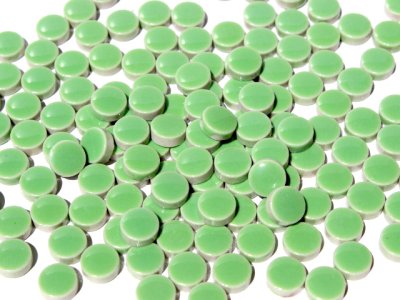 画像1: キュートな10ミリ丸タイル　バラ　ライムグリン　30Ｅ