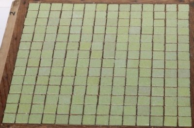 画像5: スモークガラスモザイクタイル　20ミリ角　A-50　ヒワグリン色 