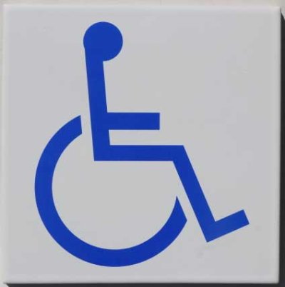 画像1: 車椅子マーク　青色
