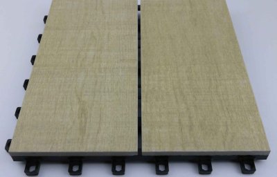 画像5: デッキ付きジョイントタイル　グレイン　リアル木目調白系　15B-1