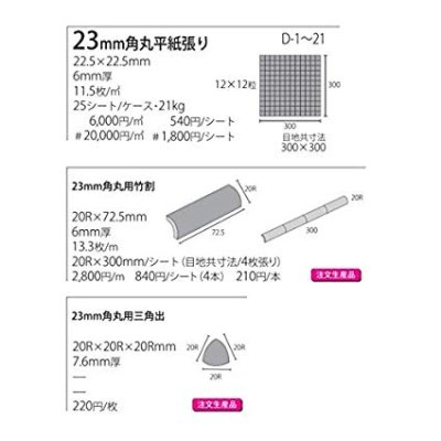 画像3: デイ・ハピー　２３mm角丸タイル　緑黄色　Ｄ－１１