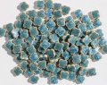 10ミリクローバータイル バラ石 パステル結晶青釉 54