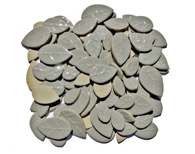 画像1: タイル　クラフトリーフ　銀鼠色　５００ｇ　バラ石　F609A