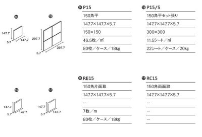 画像3: 150角　陶器質　内装壁　白色ブライト　P15/S-105 裏紙貼り