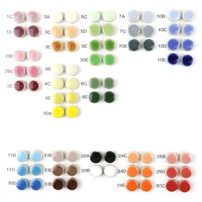 画像5: キュートな10ミリ丸タイル　青色 3色MIX-240g