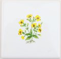 【大特価】100角 花柄ポイントタイル 黄花