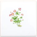 【大特価】100角 花柄ポイントタイル 赤花