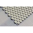 画像2: 【訳あり品】19ミリ丸モザイク　クリーム　白　1粒欠け (2)
