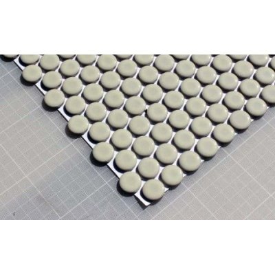 画像2: 【訳あり品】19ミリ丸モザイク　クリーム　白　1粒欠け