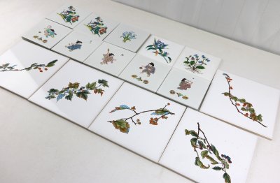 画像2: 廃番品　絵タイル　まとめ売り15枚セット