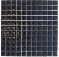 昔からのモザイクタイル 25角 黒