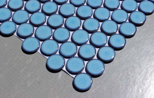 画像2: 27ミリ丸モザイク　窯変水色　SA-1 (2)