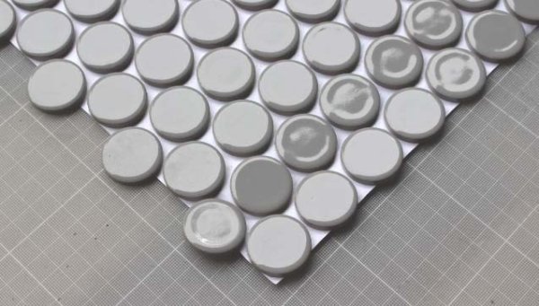 画像2: 27ミリ丸モザイク　BK-A01　グレー (2)