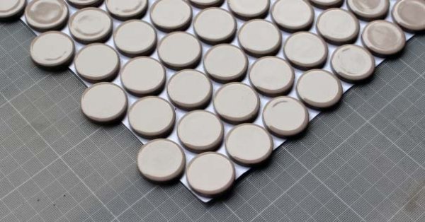 画像2: 27ミリ丸モザイク BK-A04 ベージュ (2)