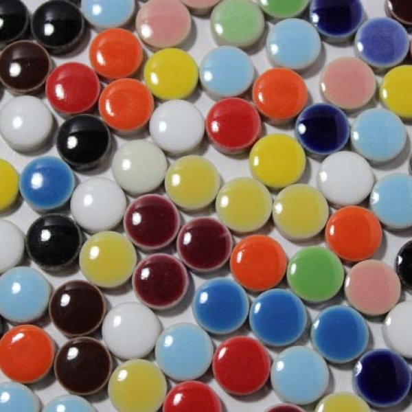 画像4: キュートな10ミリ丸タイル 青色 10Ｄ (4)