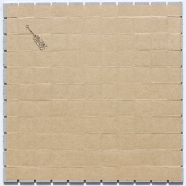 画像2: 25ミリ角　無釉タイル　薄青グレー (2)