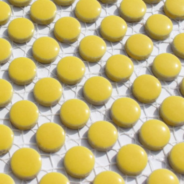 画像2: キュートな丸タイル　濃黄色　30Ａ (2)