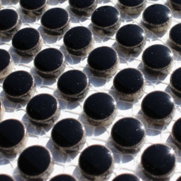 画像2: キュートな10ミリ丸タイル　黒色　20Ａ (2)