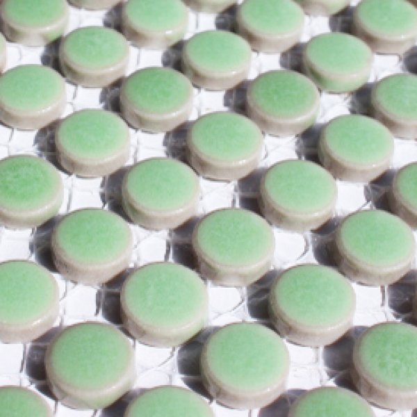 画像2: キュートな丸タイル　黄緑色　5Ｄ (2)