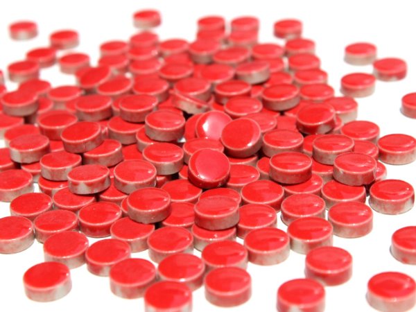 画像4: キュートな10ミリ丸タイル　バラ　赤色　30Ｃ (4)