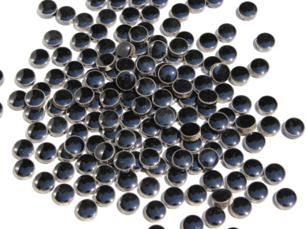 画像2: キュートな10ミリ丸タイル　バラ　黒色 (2)