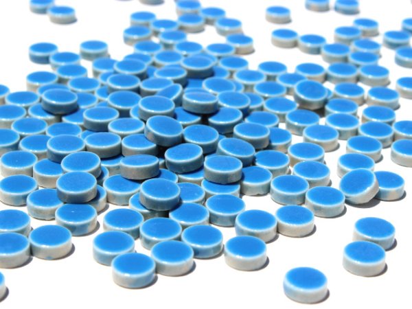 画像3: キュートな10ミリ丸タイル　バラ　スカイブルー　30Ｄ (3)