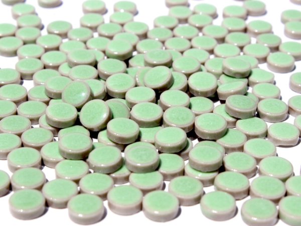 画像3: キュートな10ミリ丸タイル　バラ　黄緑色　5Ｄ (3)