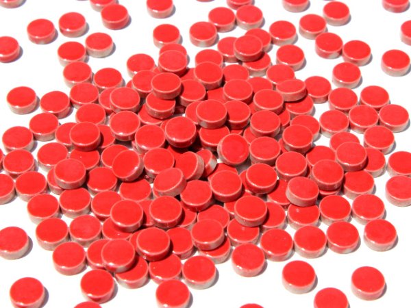 画像3: キュートな10ミリ丸タイル　バラ　赤色　30Ｃ (3)