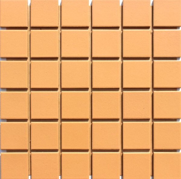 画像1: 床・壁タイル　スーパーカラー　４５角　橙色　Ｌ-２ (1)