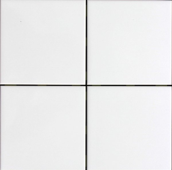 画像1: 150角 陶器質 白色ブライト （シート貼） (1)