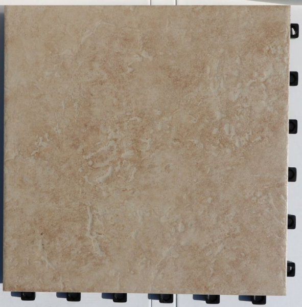 画像2: デッキ付きジョイントタイル　300角シェベル　ライトベージュ　 (2)