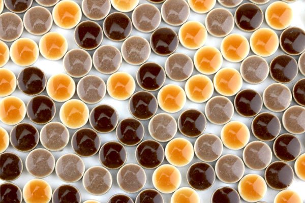 画像4: キュートな10ミリ丸タイル　茶色 3色MIX-240g (4)