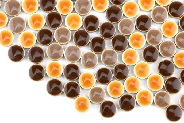 画像3: キュートな10ミリ丸タイル　茶色 3色MIX-240g (3)