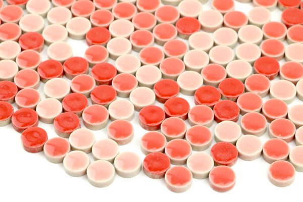 画像3: キュートな10ミリ丸タイル　赤色 3色MIX-240g (3)