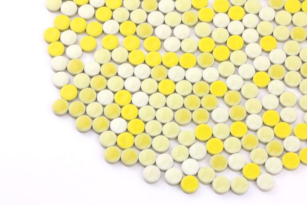 画像3: キュートな10ミリ丸タイル　黄色 4色MIX-240g (3)