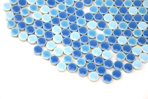画像2: キュートな10ミリ丸タイル　青色 3色MIX-240g (2)