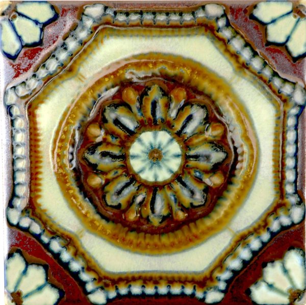 画像1: １５０角マジョリカタイル　ACAPULCO (1)