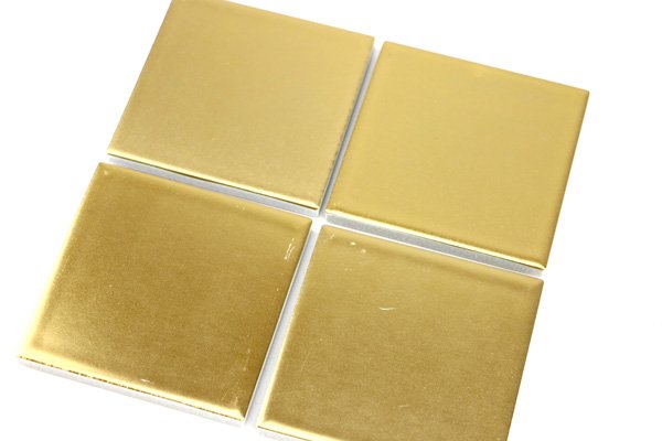 画像2: 100角  磁器質 純金色転写タイル (2)