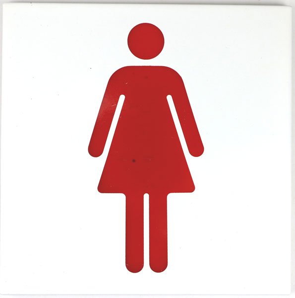 画像1: 女子トイレマークF（斑点、色かすれ有） (1)