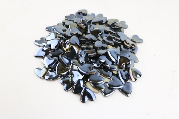 画像1: 【廃番品】パールラスター　黒ハートタイル　550ｇ (1)