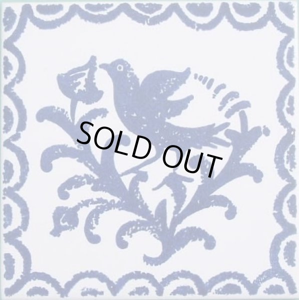 画像1: 150角　ポイントタイル　アクセントタイル　鳥 (1)