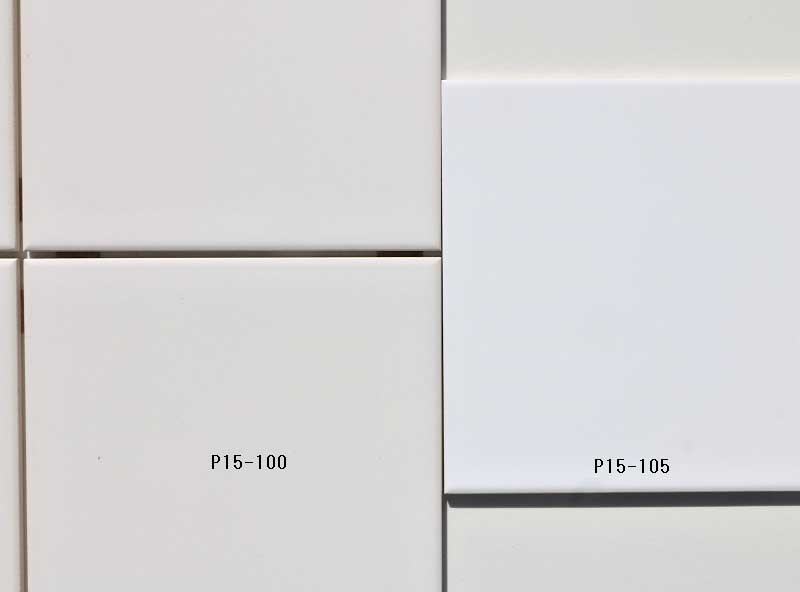 当社の 150角 陶器質 内装壁 白ブライト P15-105